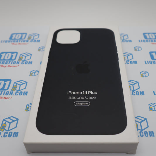 Apple Silicone Case with MagSafe For iPhone 14 Plus - Midnight-New